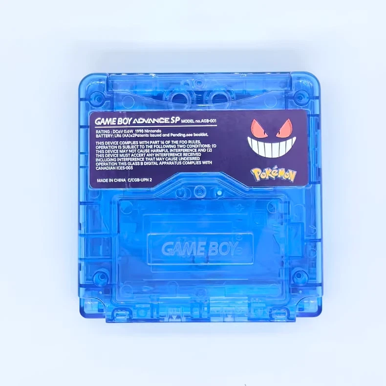 Nintend Gameboy-Advance SP POKEMONS Clear Blue Monster Replacement shell - Image 4 of 4