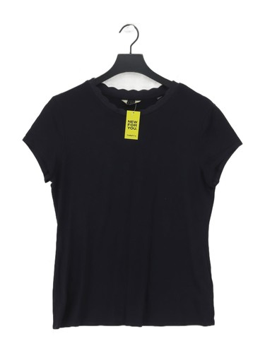 Ted Baker, Ted Baker Women's T-Shirt L Black Viscose with Elastane Basic