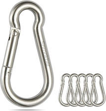 Stainless Steel Spring Snap Hook Carabiner - 304 Stainless Steel Caribeener Clip