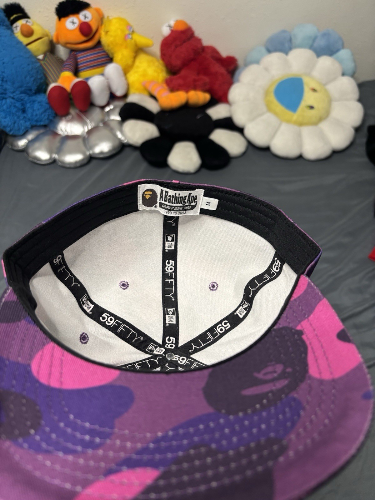 New Era A Bathing Ape Chicago White Sox 59FIFTY Purple Pink Camo Cap 7 1/2 thumbnail 3