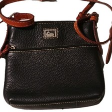 Auth Dooney & Bourke Black Pebbled Crossbody ...