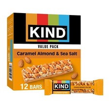 Gluten Free Caramel Almond  Sea Salt Snack Bars, Value Pack, 1.4 oz, 12 Count