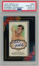 MICHAEL PHELPS 2009 TOPPS Allen & Ginter RC FIRST On-Card PSA 10 AUTO 10 (pop 1)