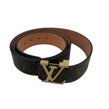Louis Vuitton LV Initial Belt Monogram Leather Brown Mens Size 56/140 - With Box