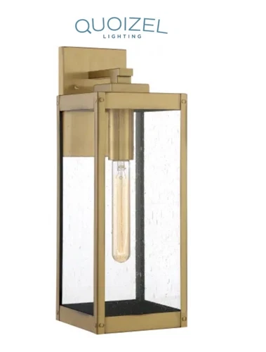 Quoizel Lighting Westover 1-Light Outdoor Wall Lantern, WVR8406A -Antique Brass - Picture 1 of 6
