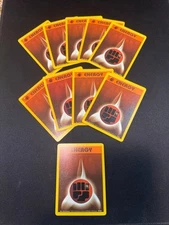 x10 Fighting Energy Lot -  97/102 Base Set Unlimited Pokemon - LP