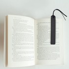 Black Leather Bookmark Set Handmade Book Markers Reader Gift — photo 4