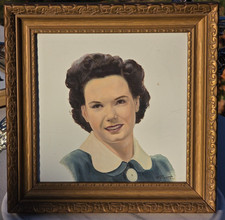 ENNIO PERROTTI Quadro Piastrella Ceramica Sarda Ritratto Donna