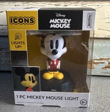 Disney Mickey Mouse Icons Lights Up Lamp Night Light 001 Paladone Ages 8 NIB