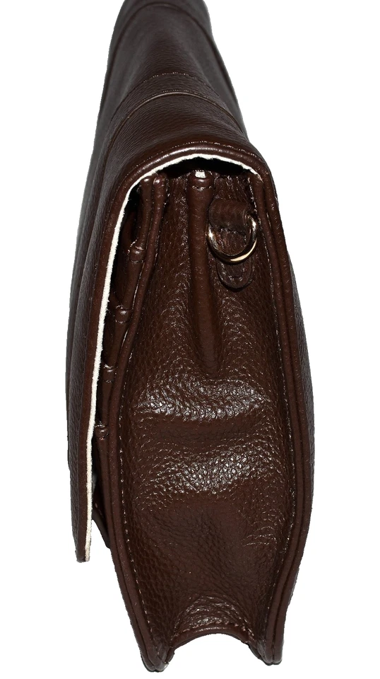 Bolso Bandolera Kristen Bell para Erica Anenberg Cuero Guijarro Marrón Nuevo con Etiquetas Foto 4 de 4