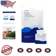 Natural Face Wipes 40ct Individually Wrapped Cleanse Exfoliate Soothe Hydrate