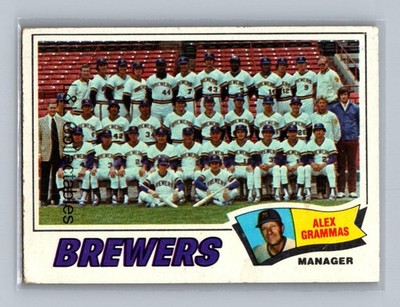 1977 Topps #51 Milwaukee Brewers / Alex Grammas TC, MGR, CL