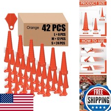 Innconee 42 Pcs Hydraulic Oil Service Plugs Rubber 3 Sizes, Orange