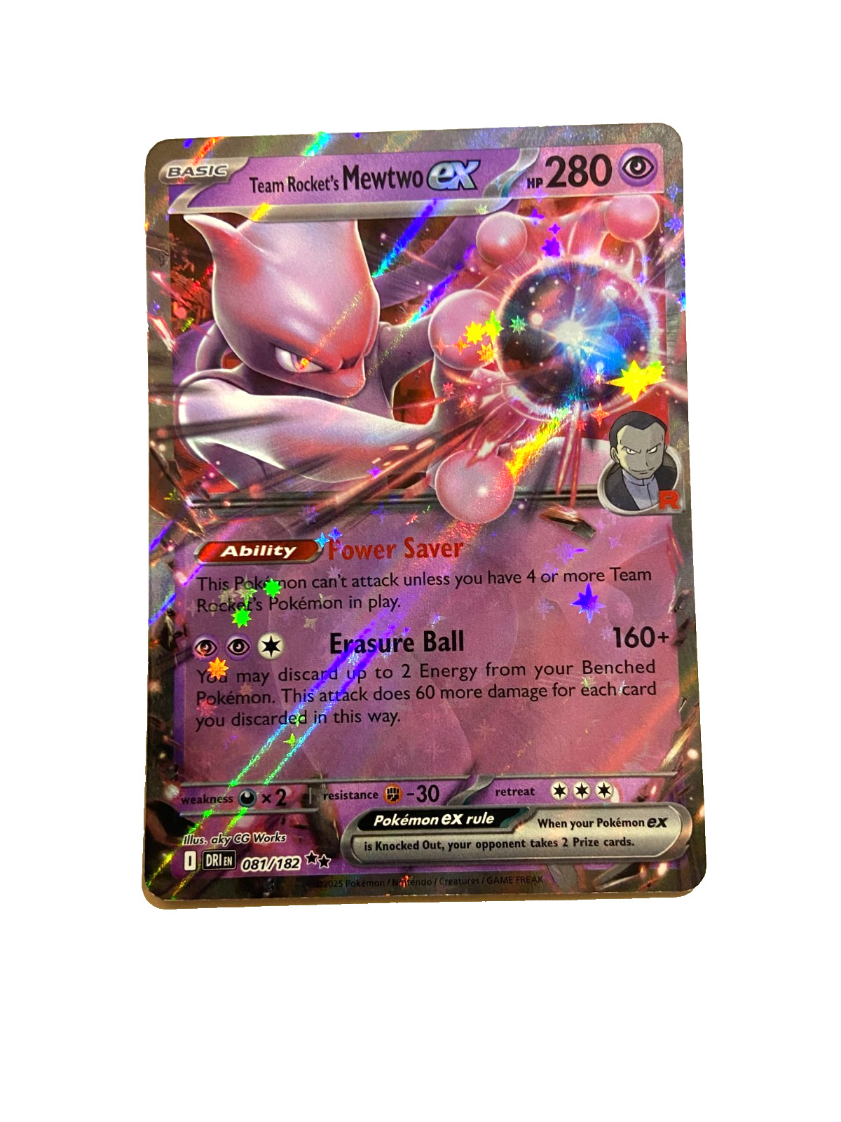 Team Rocket's Mewtwo ex 81/182 Destined Rivals  Pokemon  NM B3