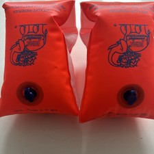 BEMA Swimming Armbands Size 2S 12 Years+ Adult Orange Inflatable Arm Bands Pair