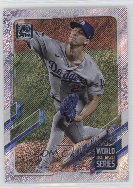 2021 Topps World Series Highlights Wal-Mart Foilboard 381/790 Walker Buehler 8d2