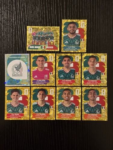 2026 Panini FIFA World Cup Gold Crumple Stickers MEXICO Team LOT 10x Exclusive