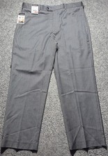 Roundtree and Yorke Travel Smart Pants 38x30 Black/Gray Expander Waist Classic