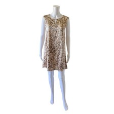 Shein XS Sleeveless Snake Print Keyhole Neck Mini A-Line Dress