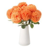 12 StüCk Kunst-Chrysanthemen Blumenkugeln Orange Strauß