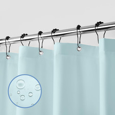 Waterproof Fabric Shower Curtain Liner - Soft Cloth Shower Liner with 3 Magnets,