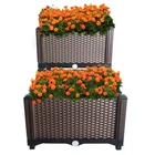 2x Elevated Rectangular Raised Garden Bed Flower Vegetable Grow Planter Care Box