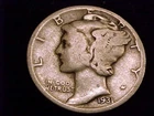 1931-D  Mercury Dime,  Good Grade.