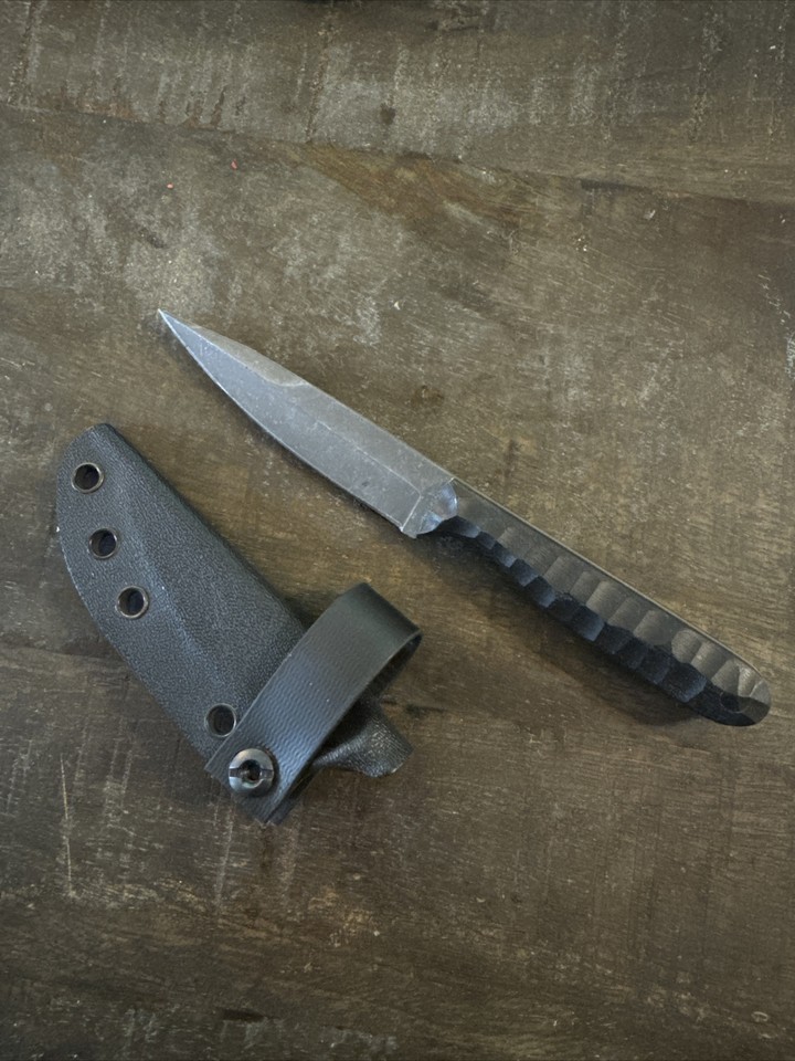 Red Meat Steel Slim Pickens EDC Belt Knife, Black eBay