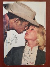 Sammy Davis Jr (d.1990) May Britt Signed Magazine Photo Autograph Photograph BAS