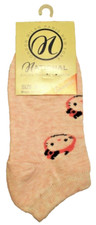 National Women Size 9-11 PINK PURPLE HELLO KITTY LIKE Casual Ankle Socks No Show