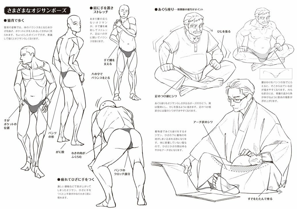 How To Draw Older Men Guys Ojisan Japan Manga Anime Art Guide Book 22 For Sale Online Ebay
