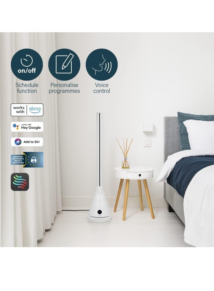 Princess Smart Heating & Cooling Tower Fan App Voice & Remote control