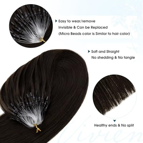 Vivien Micro Loop Hair Extensions Human Hair Brown Hair Extensions