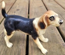 Vtg Celluloid Hard Plastic Puppy Male Dog Beagle Standing Figure