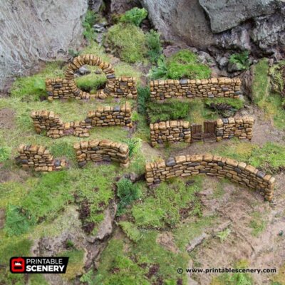 Stone Walls - Wargaming RPG Terrain, D&D Landschaft, Streugelände, Fantasie