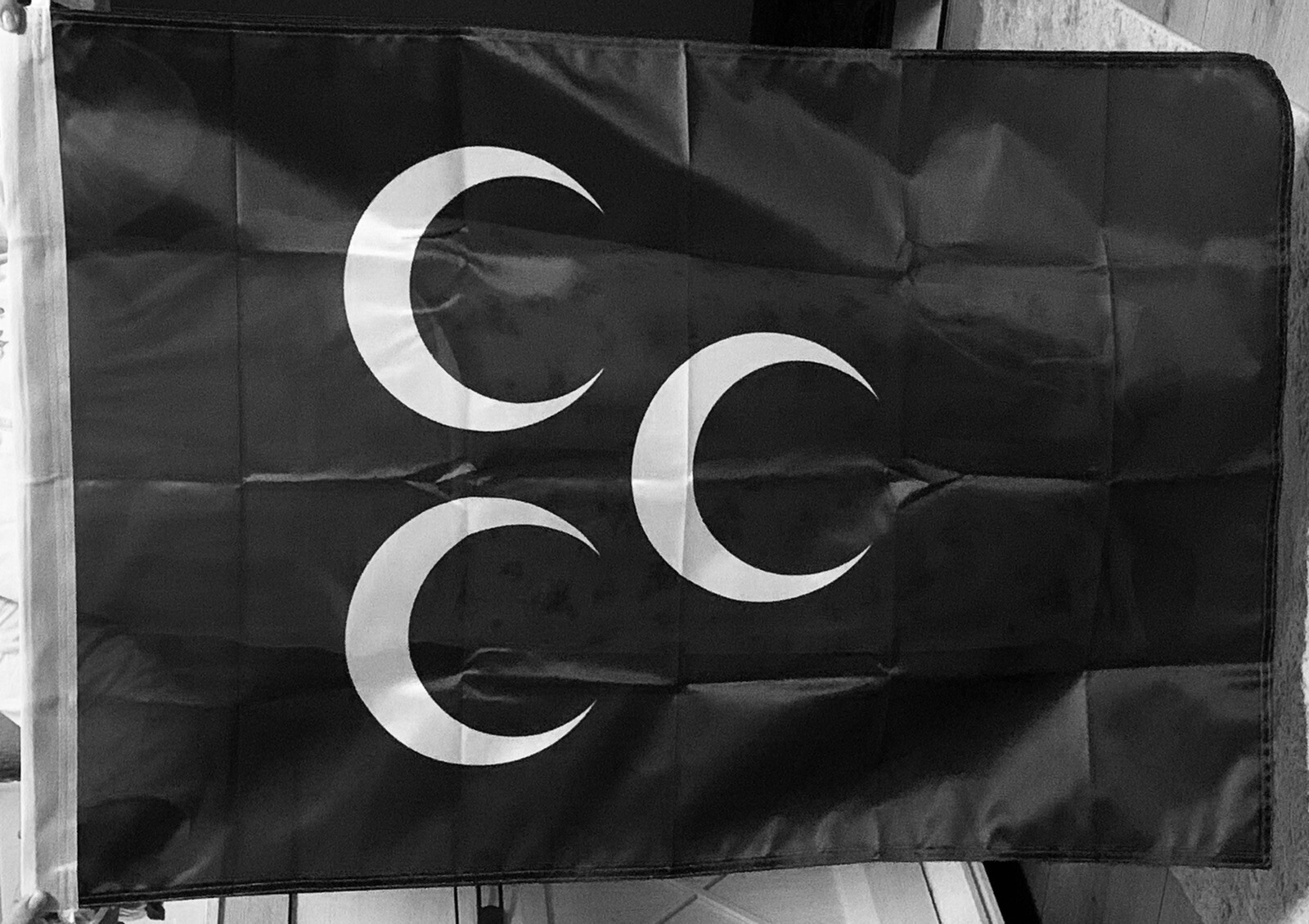 Türk Osmanli Hilafet Üç Hilâl Siyah Sancak Osmanische 3 Halbmond Flagge 70x105CM