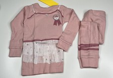 Baby gap NWT pj long sleeve shirt pant 2 piece set pink 18-24m R10