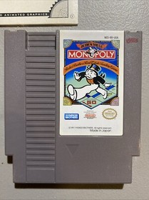 Monopoly (Nintendo NES, 1985) Cartridge and Manual working