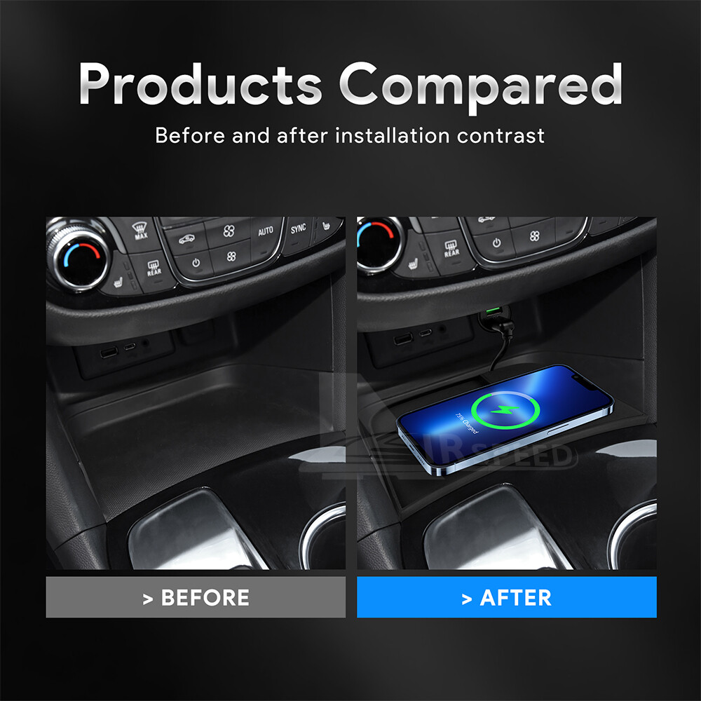 Car Wireless Charger Pad Phone Fast Charging Mat PVC for Chevrolet