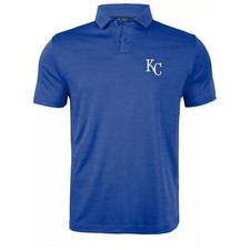Levelwear Men's Kansas City Royals Duval Performance Polyester Polo Blue Large