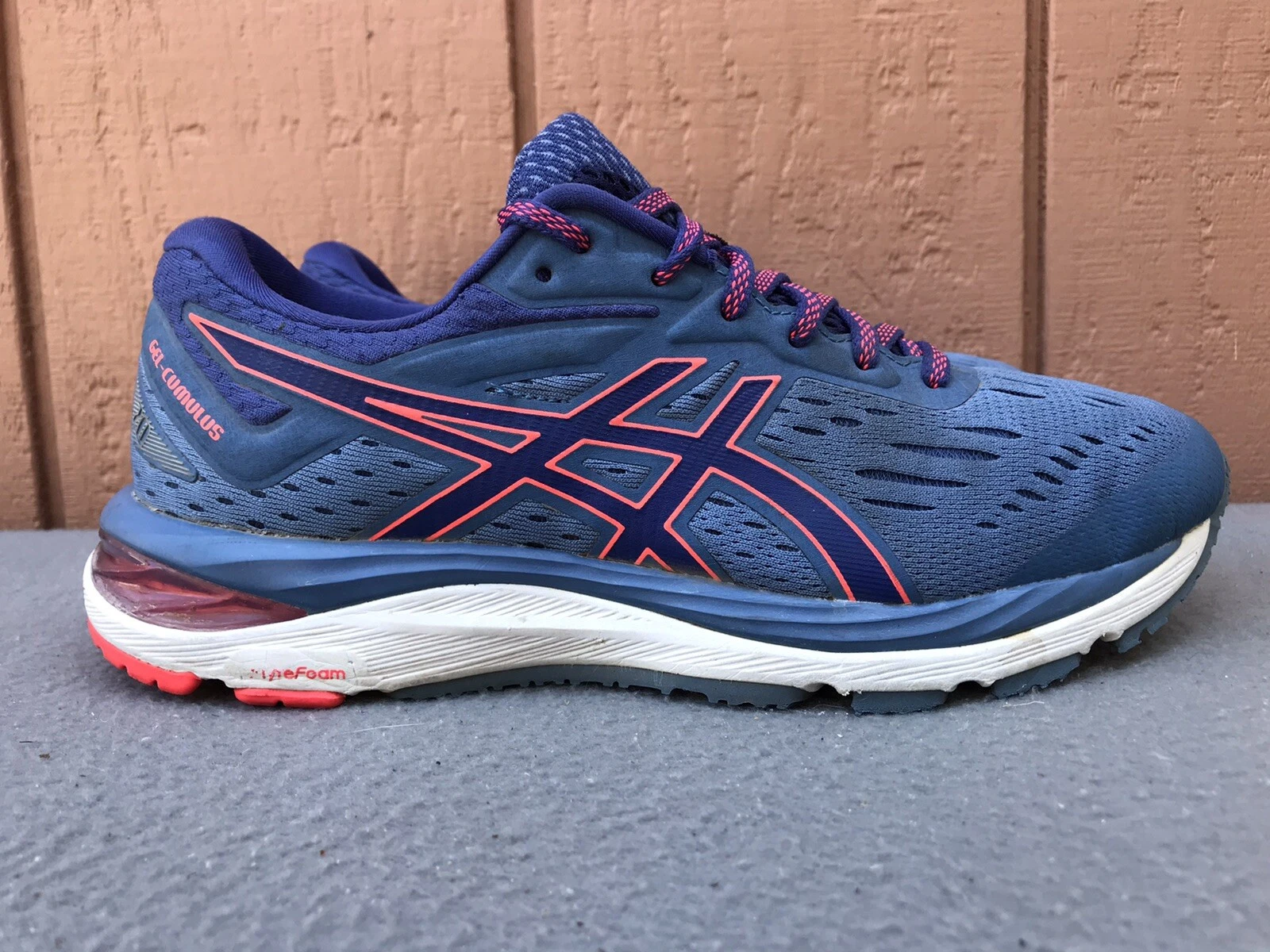 EUC ASICS DONNA 8 5 1012A008 GEL CUMULUS 20 SCARPE DA CORSA SNEAKER BLU AZZURRO C6