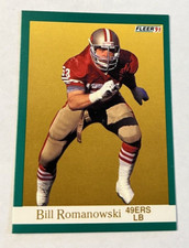 1991 Fleer NFL Trading Card #364 Bill Romanowski San Francisco 49ers