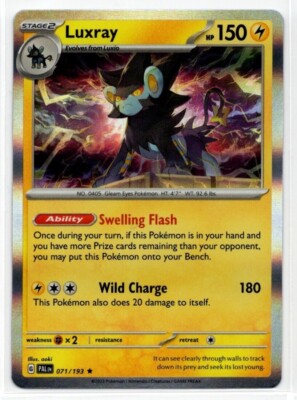 Pokemon -  LUXRAY 071/193 - Holo Rare - Paldea Evolved - NM/M