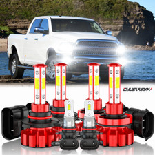 For 2011-2017 Ram 1500 2500 3500 Led Combo Headlight Kit Hilo Beamfog Bulb