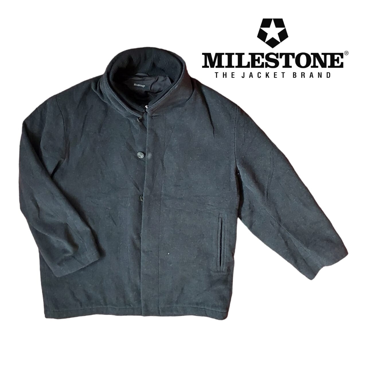 SAINT LAURENT Cappotto Milestone Lana Nero Giacca Lana e Cashmere Colore Grigio Taglia XL