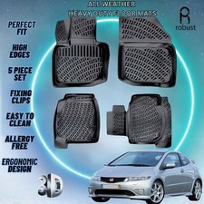 Custom Car Floor Mats For Honda Civic Hb 2006-2011 Tpe Rubber All Weather Liners