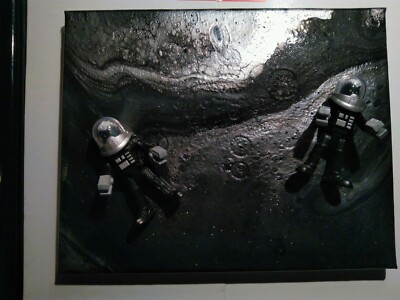 ASTRONAUT ONE OFF OUTER SPACEMEN SPACE SHUTTLE ORBIT ABSTRACT ART DISPLAY
