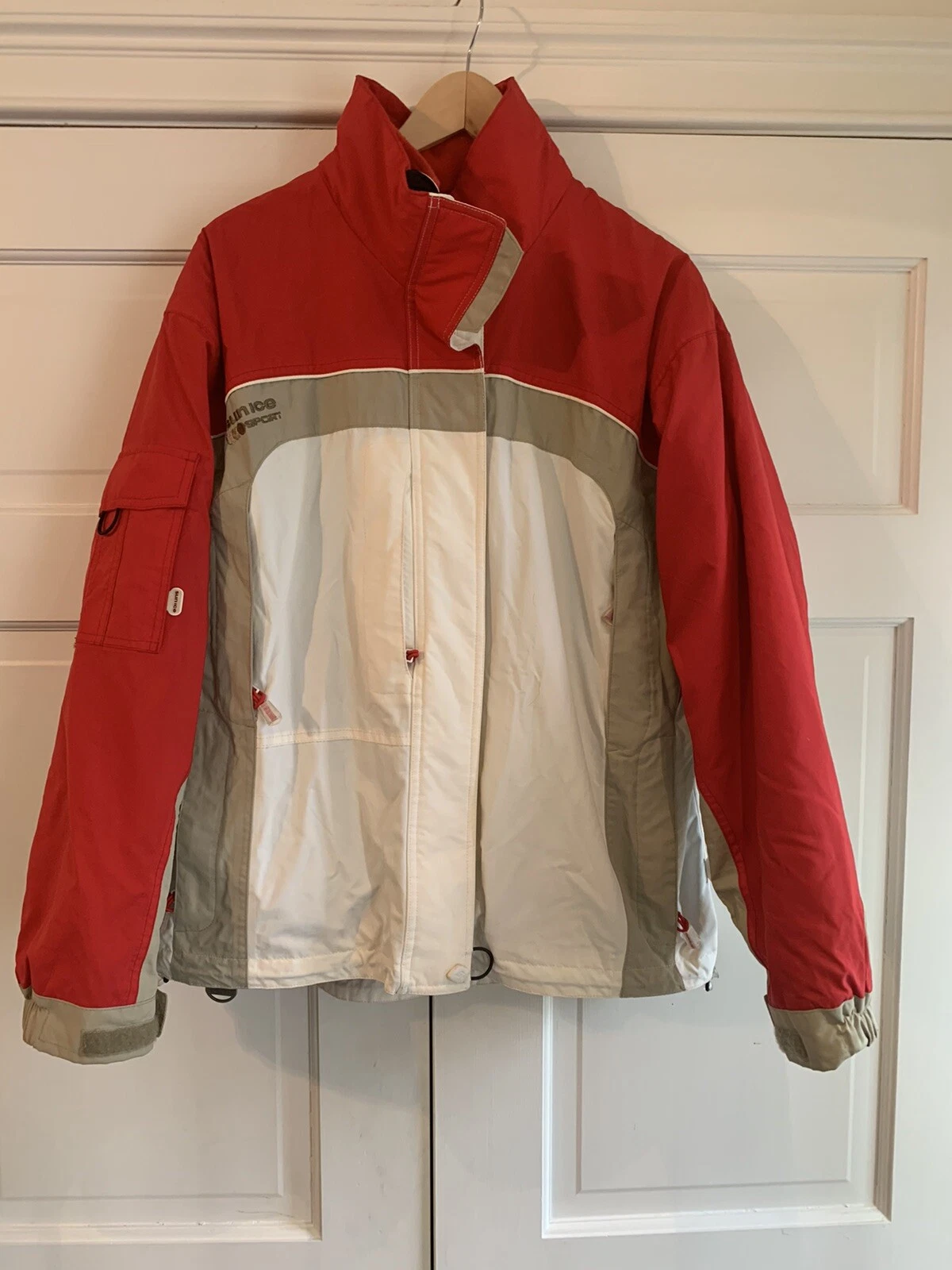 Men's SUNICE Waterproof Winter Ski JACKET With Zip In Fleece Liner Sz L EUC
