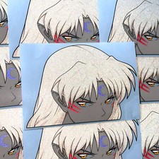 SESSHOMARU REFLECTIVE ANIME PEEKER STICKER INUYASHA CAR DECAL