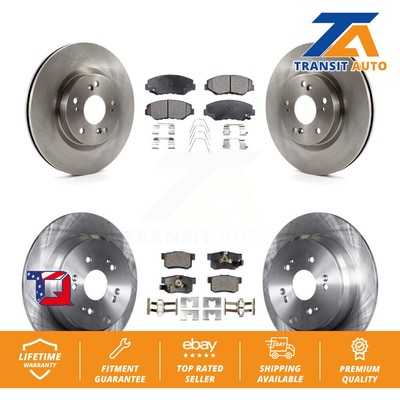 Front Rear Disc Brake Rotors And Ceramic Pads Kit For 2012-2016 Honda CR-V FWD